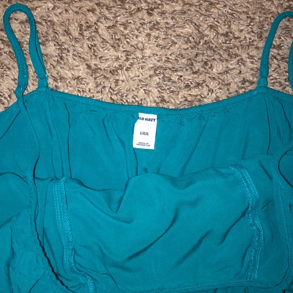 Teal Rufflely Summer Dress - Picture 3 of 4